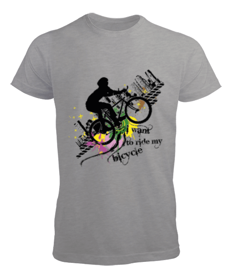 Tisho - ride my bicycle erkek tshirt Erkek Tişört