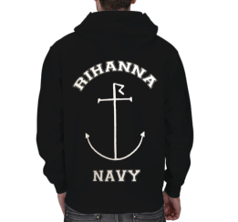Rihanna Navy Erkek Kapşonlu Erkek Kapşonlu - Thumbnail