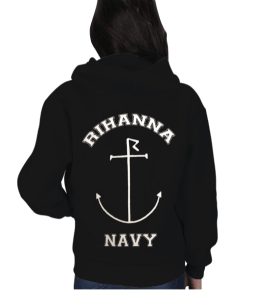 Rihanna Navy Kadın Kapşonlu - Thumbnail