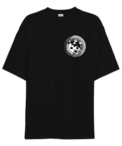 Tisho - rinnesharingan yinyang desenli Oversize Unisex Tişört