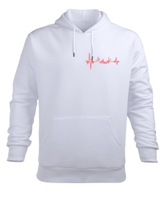 Ritmik Kalp Atışı Erkek Kapüşonlu Hoodie Sweatshirt - Tisho