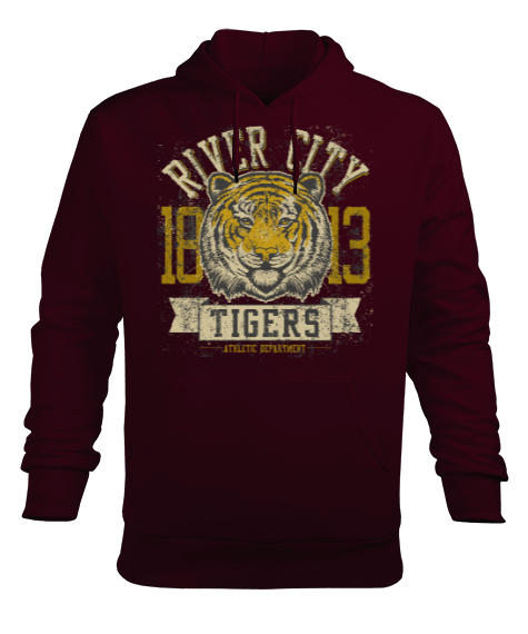 Tisho - River City Tigers baskılı Erkek Kapüşonlu Hoodie Sweatshirt