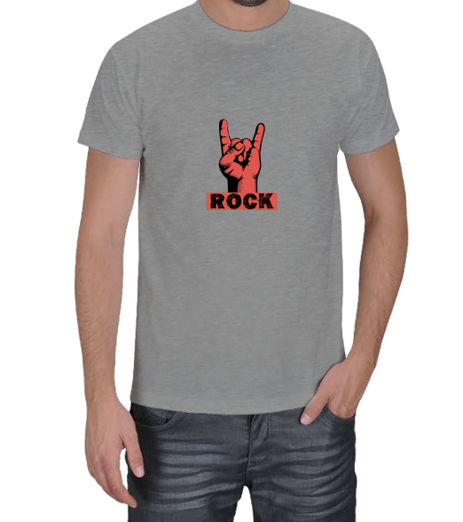 Rock 1 Gri Erkek Tişört