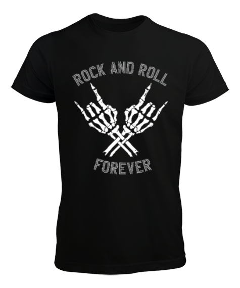 Tisho - Rock And Roll Forever V1 Siyah Erkek Tişört