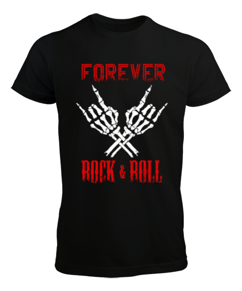 Rock And Roll Forever V2 Siyah Erkek Tişört