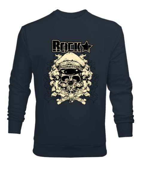 Tisho - Rock baskılı erkek Erkek Sweatshirt