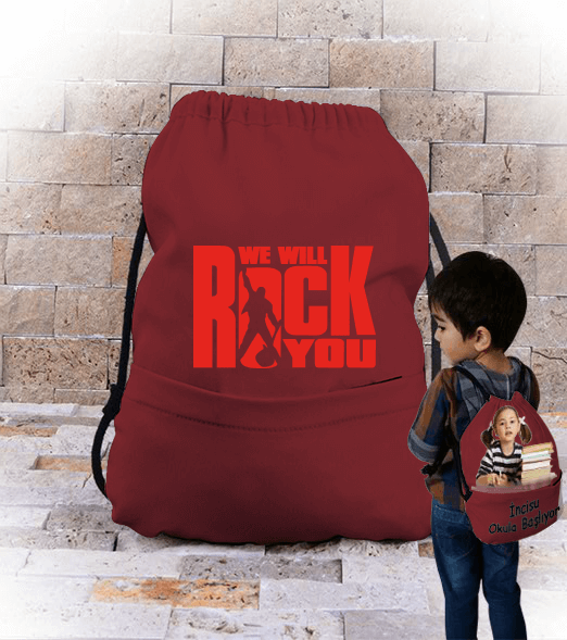 Tisho - Rock çanta tasarım Büzgülü Çocuk Sırt Çantası