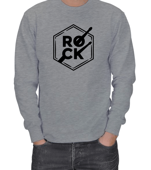 Tisho - ROCK ERKEK SWEATSHIRT