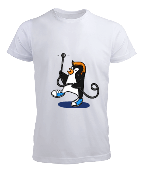  ROCK PENGUEN BASKILI Erkek Tişört - Tisho