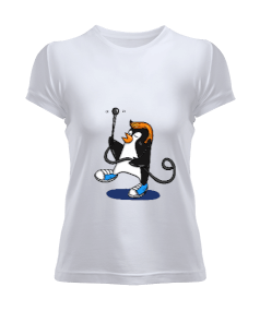 ROCK PENGUEN BASKILI Kadın Tişört - Tisho