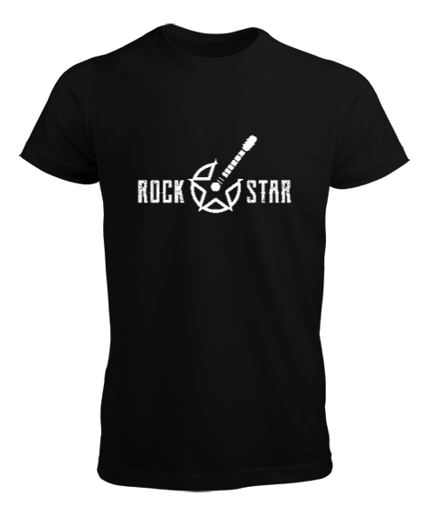 Tisho - Rock Star - Yıldız Siyah Erkek Tişört