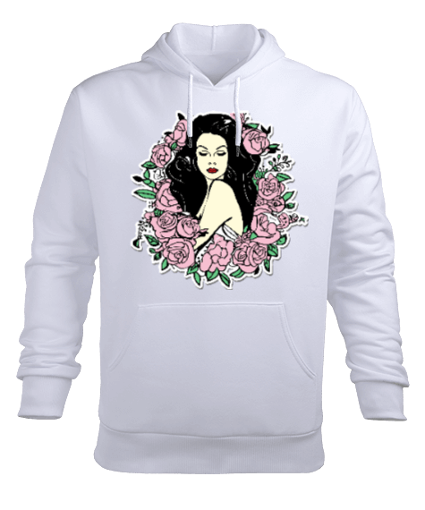 Tisho - Rose Woman Erkek Kapüşonlu Hoodie Sweatshirt