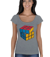 Rubik küp Kadın Açık Yaka - Thumbnail