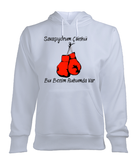 Tisho - ruhumda var Kadın Kapşonlu Hoodie Sweatshirt