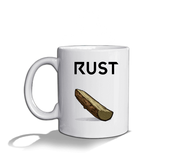 Tisho - Rust Wood Beyaz Kupa Bardak