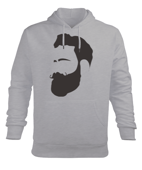 Tisho - Saç ve Sakal Desenli Sweatshirt Erkek Kapüşonlu Hoodie Sweatshirt