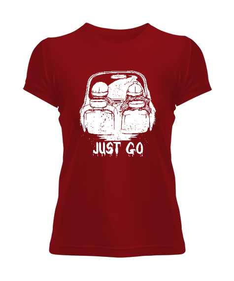 Tisho - Sadece Git - Just Go Kırmızı Kadın Tişört