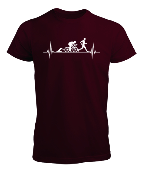 Tisho - Sağlık İçin Spor - Sport For Life - Hareket Bordo Erkek Tişört