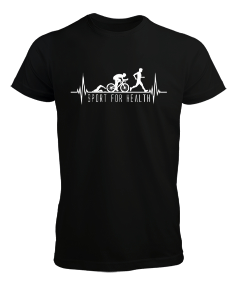 Tisho - Sağlık İçin Spor - Sport For Life - Hareket V2 Siyah Erkek Tişört