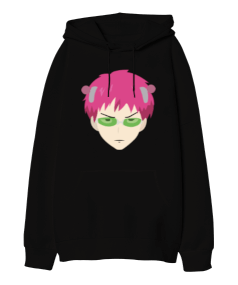 Saiki Kusuo Unisex Oversize Unisex Kapüşonlu Sweatshirt - Tisho