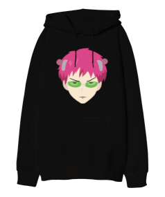 Saiki Kusuo Unisex Oversize Unisex Kapüşonlu Sweatshirt - Thumbnail