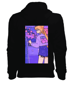 Sailor Moon Sweat Kadın Kapşonlu Hoodie Sweatshirt - Thumbnail