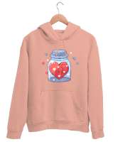 Saklı Kalp Yavru Ağzı Unisex Kapşonlu Sweatshirt - Tisho