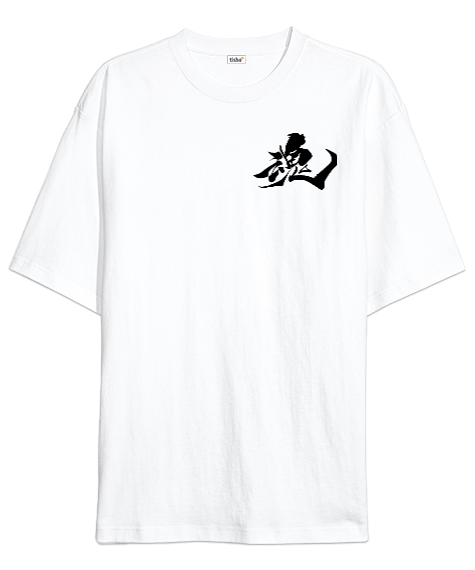 Tisho - Samurai - Caligrafi Sırt Baskılı Oversize Unisex Tişört