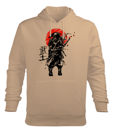 Tisho - Samurai - Samuray Blu V5 Camel Erkek Kapüşonlu Hoodie Sweatshirt