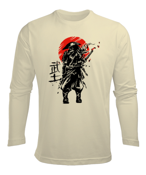 Tisho - Samurai - Samuray Blu V5 Krem Erkek Uzun Kol Yazlık Tişört