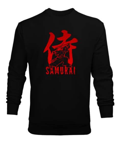 Tisho - Samurai - Samuray Blu V6 Siyah Erkek Sweatshirt