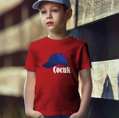 Şapka Temalı Erkek Çocuk Tişört - Tekli Kombin - Thumbnail