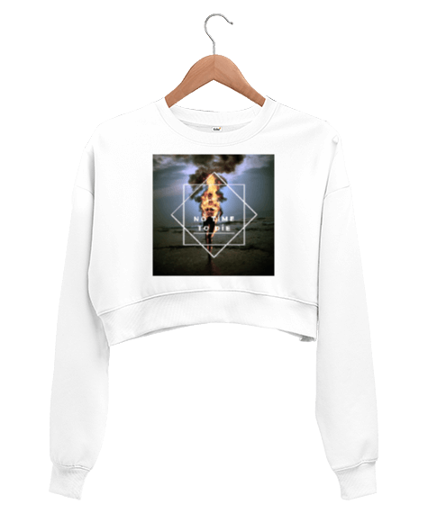 Tisho - Şarkı Temalı Kadın Crop Sweatshirt