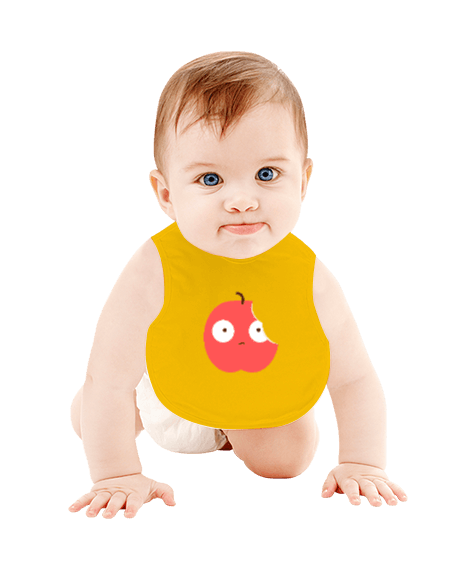 Tisho - Şaşkın Elma Bebek Mama Önlüğü