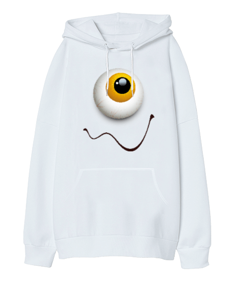 Tisho - Şaşkın Göz Oversize Unisex Kapüşonlu Sweatshirt