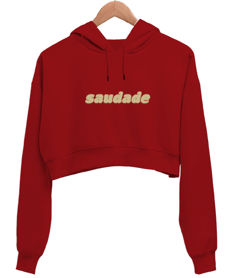 Tisho - saudade Kadın Crop Hoodie Kapüşonlu Sweatshirt