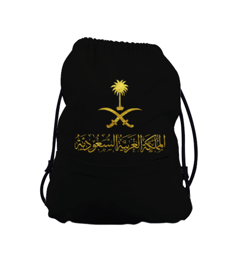 Tisho - Saudi Arabia Emblem GOLD Büzgülü Çocuk Sırt Çantası