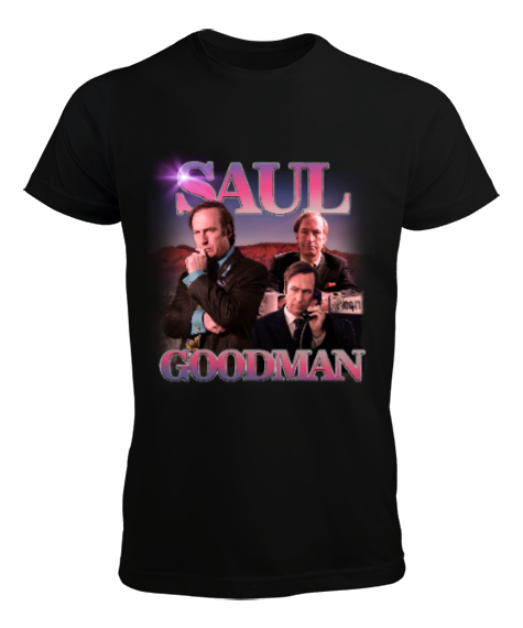 Tisho - Saul Goodman Breaking Bad Siyah Erkek Tişört