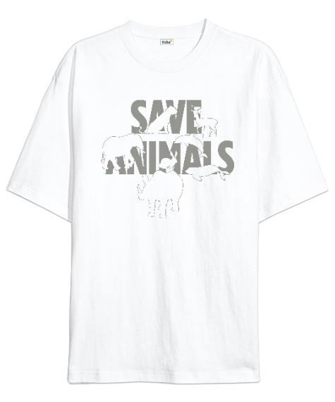 Tisho - Save Animals Oversize Unisex Tişört
