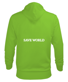 SAVE WORLD Erkek Kapüşonlu Hoodie Sweatshirt - Thumbnail