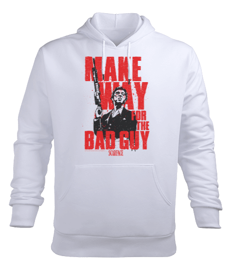 Tisho - Scarface Tasarım Baskılı Erkek Kapüşonlu Hoodie Sweatshirt