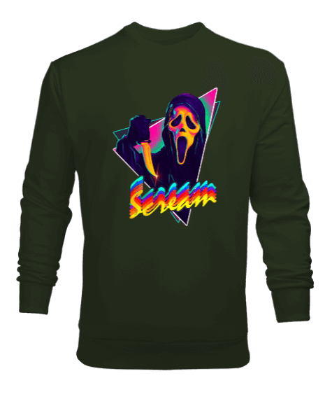 Tisho - Scream Tasarım Baskılı Erkek Sweatshirt