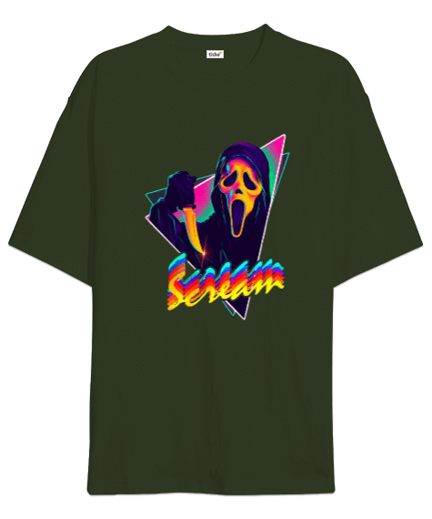 Tisho - Scream Tasarım Baskılı Oversize Unisex Tişört
