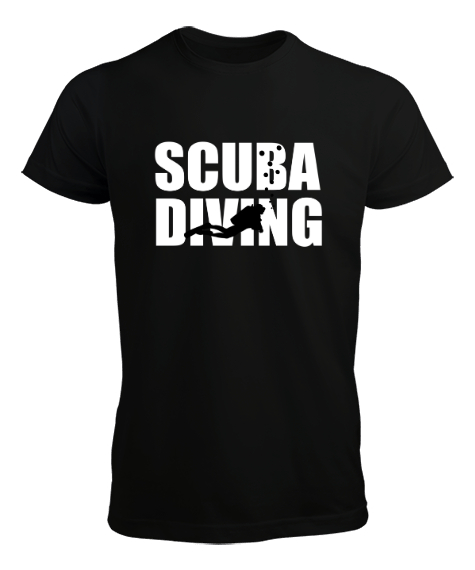 Tisho - Scuba Diving - Derin Dalış - Dalgıç Siyah Erkek Tişört