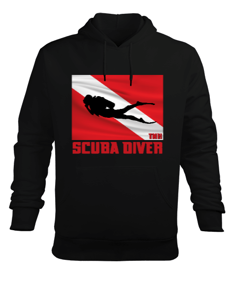 SD-01 Scuba Diver Erkek Kapüşonlu Hoodie Sweatshirt