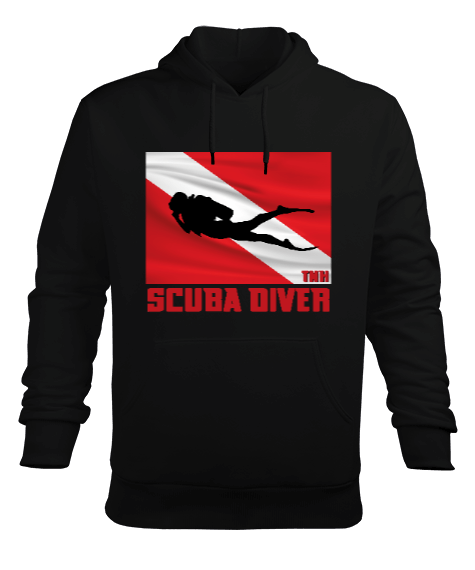 Tisho - SD-01 Scuba Diver Erkek Kapüşonlu Hoodie Sweatshirt