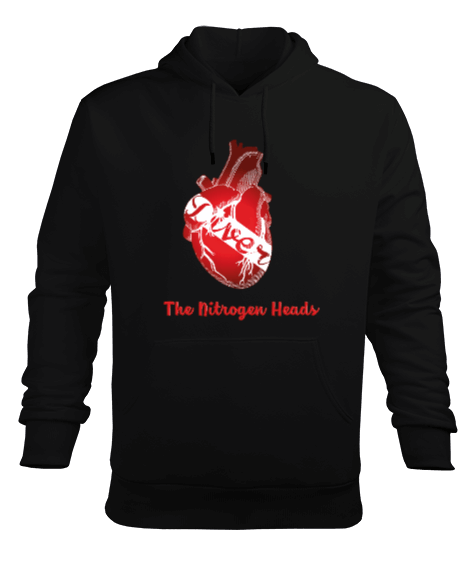 Tisho - SD-08 Diver Heart Erkek Kapüşonlu Hoodie Sweatshirt