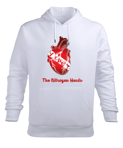 Tisho - SD-08 Diver Heart Erkek Kapüşonlu Hoodie Sweatshirt