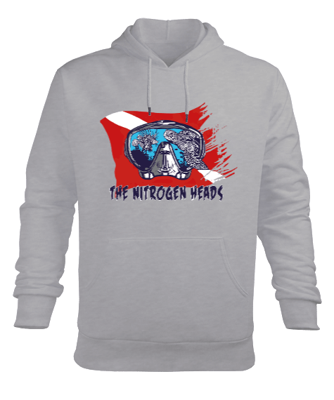 Tisho - SD- 09 Dalış Maske Bayrak Erkek Kapüşonlu Hoodie Sweatshirt