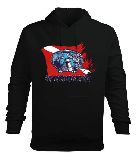 Tisho - SD-09 Dalış Maskesi Bayrak Erkek Kapüşonlu Hoodie Sweatshirt